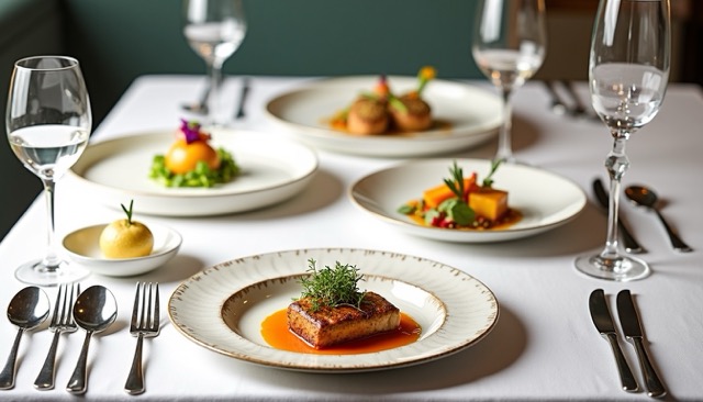 dining environment, featuring-multi-course-tasting-menu-farm-fresh-ingredients