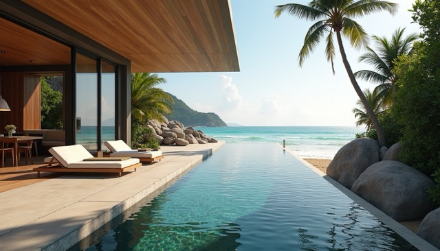 elegant beachfront villa